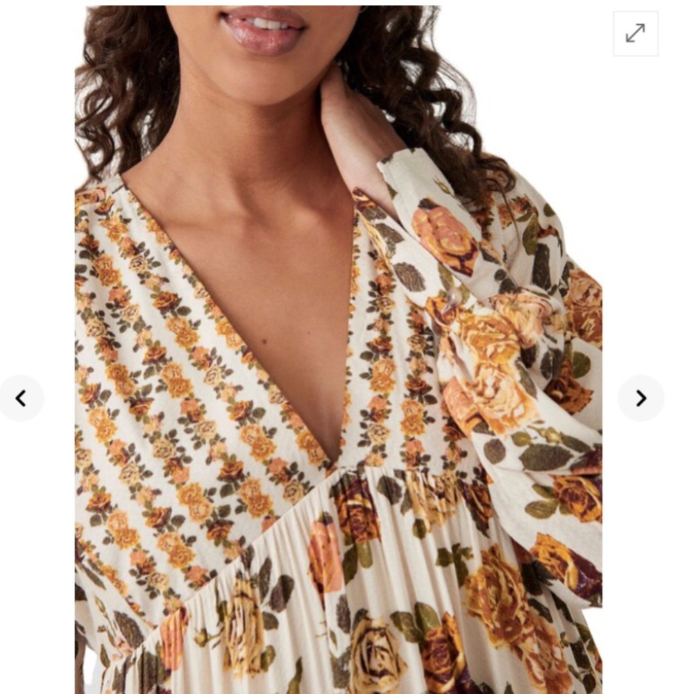 Free People Rows Of Roses Maxi Dress - Picture 2 of 4